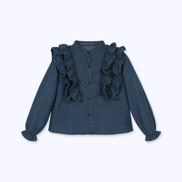 Blusa Jeans vuelos azul