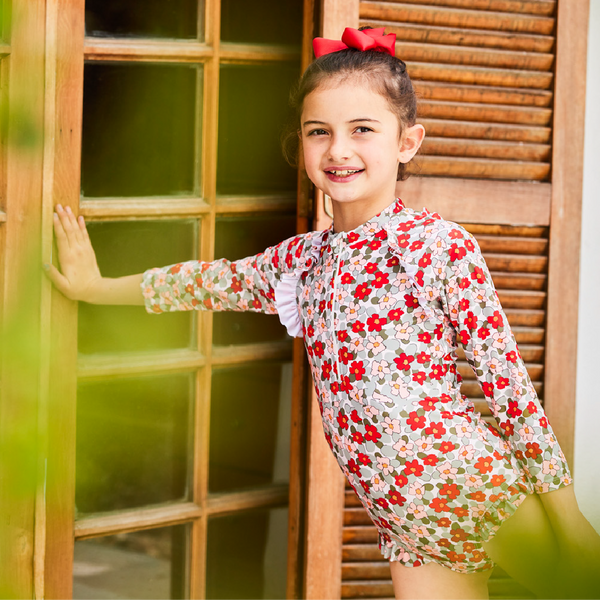 Traje de baño zipper rojo