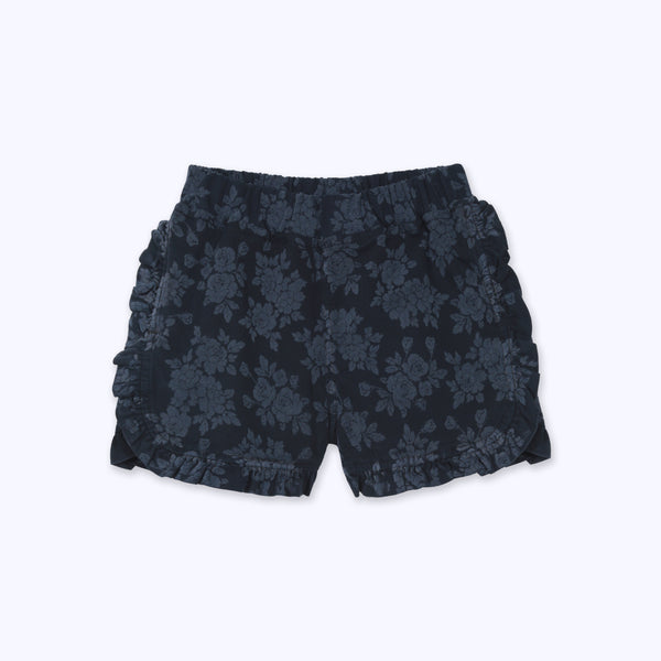 Short vuelitos jeans flores