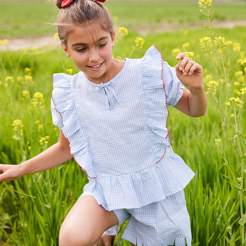 BLUSA VUELOS CUADRILLE CELESTE